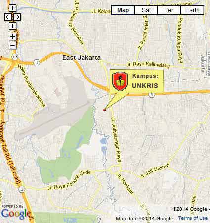 Campus Map & Location MT UNKRIS Jakarta Nomor