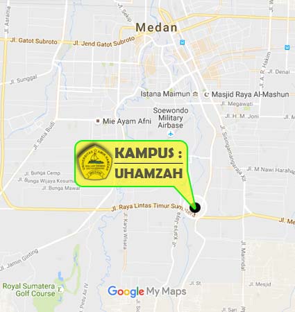Lokasi dan Peta (Google Map) Universitas Amir Hamzah Medan Nomor